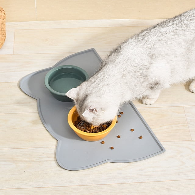 Non Spill Non Slip Waterproof Easy Clean Pet Silicone Mats Kitty Mats