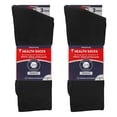 thumbnail image 3 of 6 Pairs of Premium Cotton Loose Top Diabetic Neuropathy Crew Socks (Black, Sock Size 10-13, Fits men size 9.5 - 11), 3 of 5