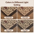 thumbnail image 7 of Design&I 3'x5' Washable Throw Rug Beige and Burgundy Floral Elegance Intricate Botanical with Classic Border for Entryway, Kitchen, Ultra-Thin & Non-Slip Skid-Resistant Small, 7 of 7
