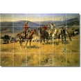 thumbnail image 1 of Ceramic Tile Mural-Charles Russell Western Shower Tile Mural 21. 72" w x 48" h using (24) 12 x 12 ceramic tiles, 1 of 3