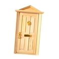 thumbnail image 5 of 1:12 Dollhouse Miniature Wood Door with , Doll House Door Hardware Miniature Furnishings Wood Color, 5 of 7