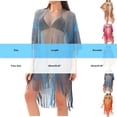 thumbnail image 3 of successthop Women's Swim Cover Ups for the Beach Casual Crewneck Dress Short Sleeve Swimsuit Summer Holiday Swimwear, 3 of 5