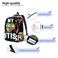 thumbnail image 3 of Balery I Love My Autism Mochila Clásica Impresa Básica para Viaje, Mochila Escolar Resistente al Agua, Mochila de Lona con Correas Ajustables-Small, 3 of 5