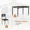 thumbnail image 4 of Ourlova 5 Piece Dining Table Set Industrial Style Dining Table and Chairs Set for 4 Kitchen Table Set for Dining Room Kitchen Apartment, 4 of 6