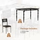 thumbnail image 2 of 5-piece industrial style dining mesa set para 4: perfect kitchen mesa set para dining room, kitchen, o apartment, 2 of 6