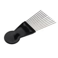 thumbnail image 2 of Black Stainless Steel Afro Fan Metal Lifting Pick Comb Hair Fork Brush for Curly Hair Styling Tool, 2 of 6