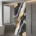 thumbnail image 3 of Abstract Art Window Privacy Film Black Gold Gradient Marbling Water Ripple Decorative Glass Window Film UV Blocking Static Cling Non-Adhesive Sticker Covering for Home Door 29.5 x 78.7 inches, 3 of 8