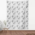 thumbnail image 4 of Floral Fabric by the Yard, Continuous Retro Sketchy Design Spring Crocus Flowers in Monochrome Style, Decorative Upholstery Fabric for Chairs & Home Accents, Charcoal Grey White by Ambesonne, 4 of 5