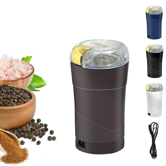 Electric Herb Grinder under $5! kkbbma Electric Grinder for Herbs and Spices, Stainless Steel Blade Coffee Bean Grinder, Large Capacity Food Processor for Kitchen