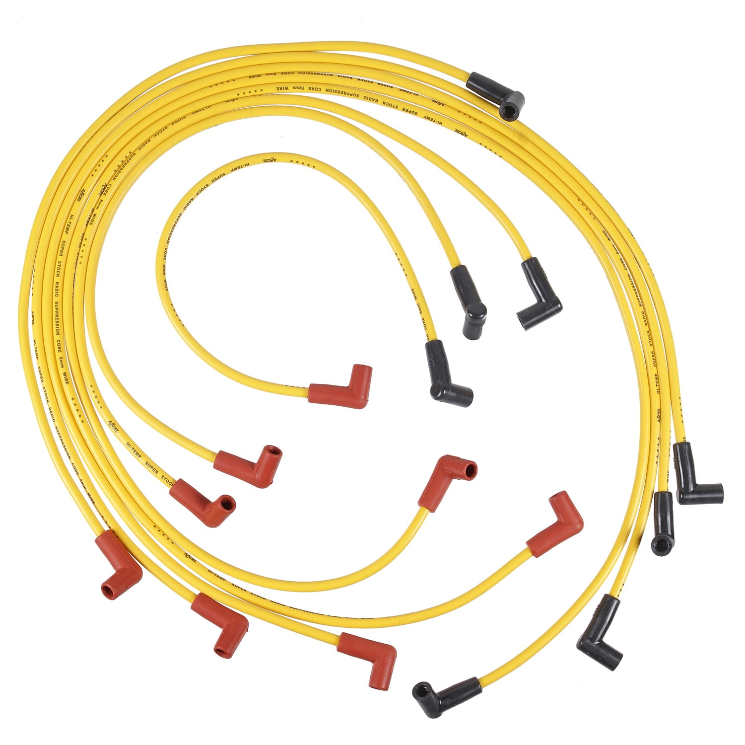 Yellow ACCEL 8033 8.8mm Spiral Universal Fit Wire Set 