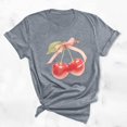 thumbnail image 2 of Blusas de Manga Corta para las Mujeres Divertida Impresión Cuello Redondo Camiseta Vintage, Blusas de Primavera para las Mujeres, 2 of 9