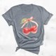thumbnail image 2 of Blusas de Manga Corta para las Mujeres Divertida Impresión Cuello Redondo Camiseta Vintage, Blusas de Primavera para las Mujeres, 2 of 9