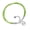 Lime, variant on Large Greek Letter - Theta - Red Leather Aruba Bracelet