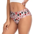 thumbnail image 2 of Kdxio Culottes Taille Haute Imprimé Coccinelles Rouges pour Femmes, sous-Vêtements en Coton Évacuant l'Humidité-Moyen, 2 of 6