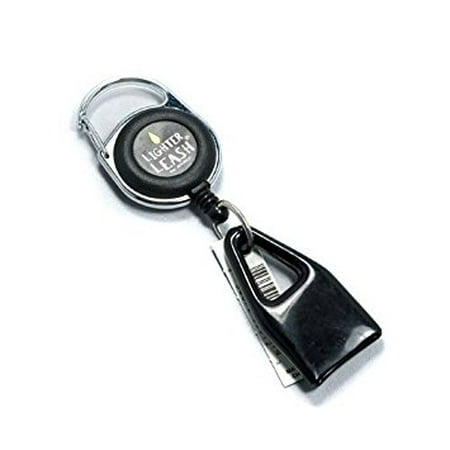 Pocket Tool Keychain - Premium Lighter Leash Retractable Keychain Clip (Black)