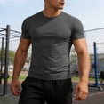 thumbnail image 2 of Jerdar Men’s Muscle Fit Gym T-Shirt, Stretchy Workout Tee with Curved Hem, Athletic Slim Fit Short Sleeve, 2 of 6