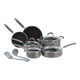 thumbnail image 1 of Juego de utensilios de cocina antiadherentes de cerámica de 12 piezas color gris ollas sartenes y utensilios, 1 of 7