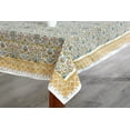 thumbnail image 4 of Ridhi Goldenrod Yellow 70"X118" Rectangle Cotton Hand Block Print Tablecloth Gift for Mom, 4 of 5