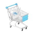 thumbnail image 4 of simhoa Mini Shopping Cart Mini Storage Basket Decorative Ornament Office Supplies Girls blue, 4 of 8