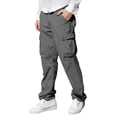 thumbnail image 5 of Yuhangmm Men's Cargo Pants for Daily Workwear and Outdoor Adventures with and Multiple Pockets Dark Gray XXL, 5 of 7