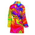 thumbnail image 2 of Abstract Colorful Liquid Trippy Women Bathrobe One Size Univeral Fits Fashion Lightweight Plush Fleece Long Robe For Women, 2 of 3