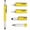 Yellow, variant on 2Pcs 6-in-1 Pocket Genius Pen Multi-Function Tool with Level Screwdriver Stylus Ruler