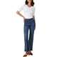 thumbnail image 2 of Camiseta básica casual de mujer con cuello en V, de manga corta, elástica y ligera, talla L, blanca, 2 of 6