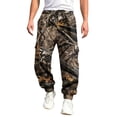 thumbnail image 3 of Havenx Camo Cargo Sweat Pants for Men Maple Leaf Print Elastic Waist Tapered Cargo Jogger Sweatpants with Flap Pockets Wide Leg Bottoms Workout Casual Fashion Loose Fit Gym Clothes,Multicolor L, 3 of 6