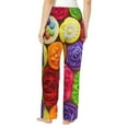 thumbnail image 3 of Sigee Brightly Colored Cupcakes Print Women's Soft Pajama Pants - Breathable and Comfortable Lounge Sleep Bottoms with Elastic Waistband and Pockets-Medium, 3 of 9