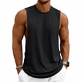 thumbnail image 3 of OIOLOYJM Men Workout Tank Tops Sleeveless Gym Muscle Quick Dry Shirt Athletic Running Breathable Tanks Summer Basic Lightweight Vest Black 3XL, 3 of 10