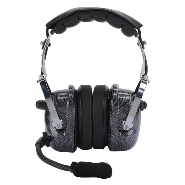 Auriculares con reducción de ruido para aviación, montura para la cabeza negra Auriculares con cancelación de ruido para aviación, auriculares con reducción de ruido, rendimiento confiable