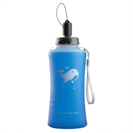 

Outdoor Folding Water Bottle Sports Large Capacity Portable Soft Water Bag 750ML