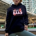 thumbnail image 2 of Not Your Babe, Retro Anti Valentine's Day Gift, Navy Blue Hooded Sweatshirt or Hoodie, 2XL, 2 of 5