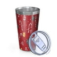 thumbnail image 2 of 16oz Tumblers Red Christmas Candy Cane Pattern Stainless Steel Vacuum Insulated Double Wall Travel Tumbler Cups Mug with Lid and Straw,Cleaning Brush for Coffee,Tea, 2 of 4