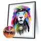 thumbnail image 1 of Cuadros Decorativos 5D DIY Diamond Painting Kits Full Round Drill Colorful Lion Art Mosaic (A5287) Tmvgtek embutido en tela, 1 of 8