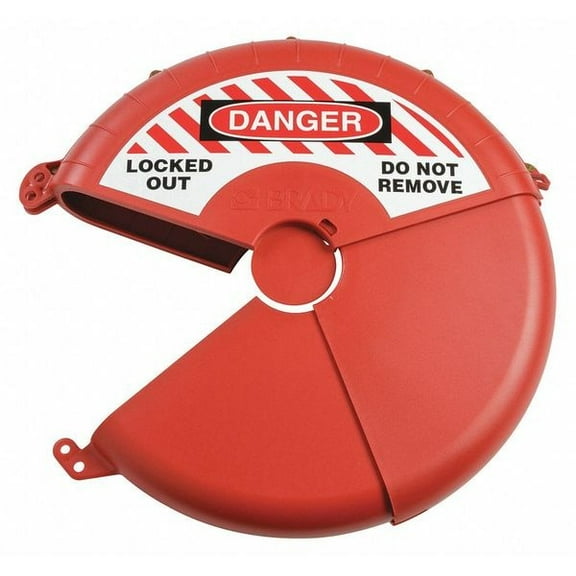Brady Gate Valve Lockout, Red, Plastic, 3-3/4" H 148646