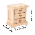 thumbnail image 3 of Shisuyan 2pcs Mini House Wooden Night Table Model Wooden Dollhouse Bedside Table Model Decoration, 3 of 9