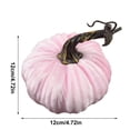 thumbnail image 2 of Hvmvliv Simulated Pumpkin Decoration,Halloween Thanksgiving 4.72in Faux Velvet Fabric Pumpkin Decor Cabinet Display,Versatile Centerpiece for Home,Table,Party Pink, 2 of 6