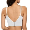 thumbnail image 3 of Pounoo Bras for Women Shiny Strap Ribbed Plain Bras Daily Dating Moments Stretchy Lightweight Supportive Bras Gift, 3 of 5