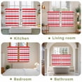 thumbnail image 6 of Red Pink Striped Tier Curtains, Farmhouse Stripes Simple Art Light Filtering Kitchen Curtains, 2Pcs Rod Pocket Half Window Treatments Panels for Sink Cafe Cabinet Basement 27.5x45 Inches, 6 of 9