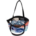 thumbnail image 5 of Dolphin Twill Sponge Jeanette Canvas Leather Mix Handbag 30x10.5x39cm/11.8x4.1x15.4in, 5 of 5