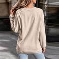 thumbnail image 3 of Lmnyox Ribbed Sweatshirts for Women Loose Crew Neck Oversized Pullover Fashion Casual Sweatshirts, 3 of 7