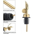 thumbnail image 6 of ABCISI 3pcs Self Closing Liquor Bottle Pourers, Gold, Auto Flip Wine Bottle Stoppers with Rubber Dust Cap & Cleaning Brush, Weighted Olive Oil Vinegar Dispenser Spout, Fit about 3/4'' Bottle Mouth, 6 of 14