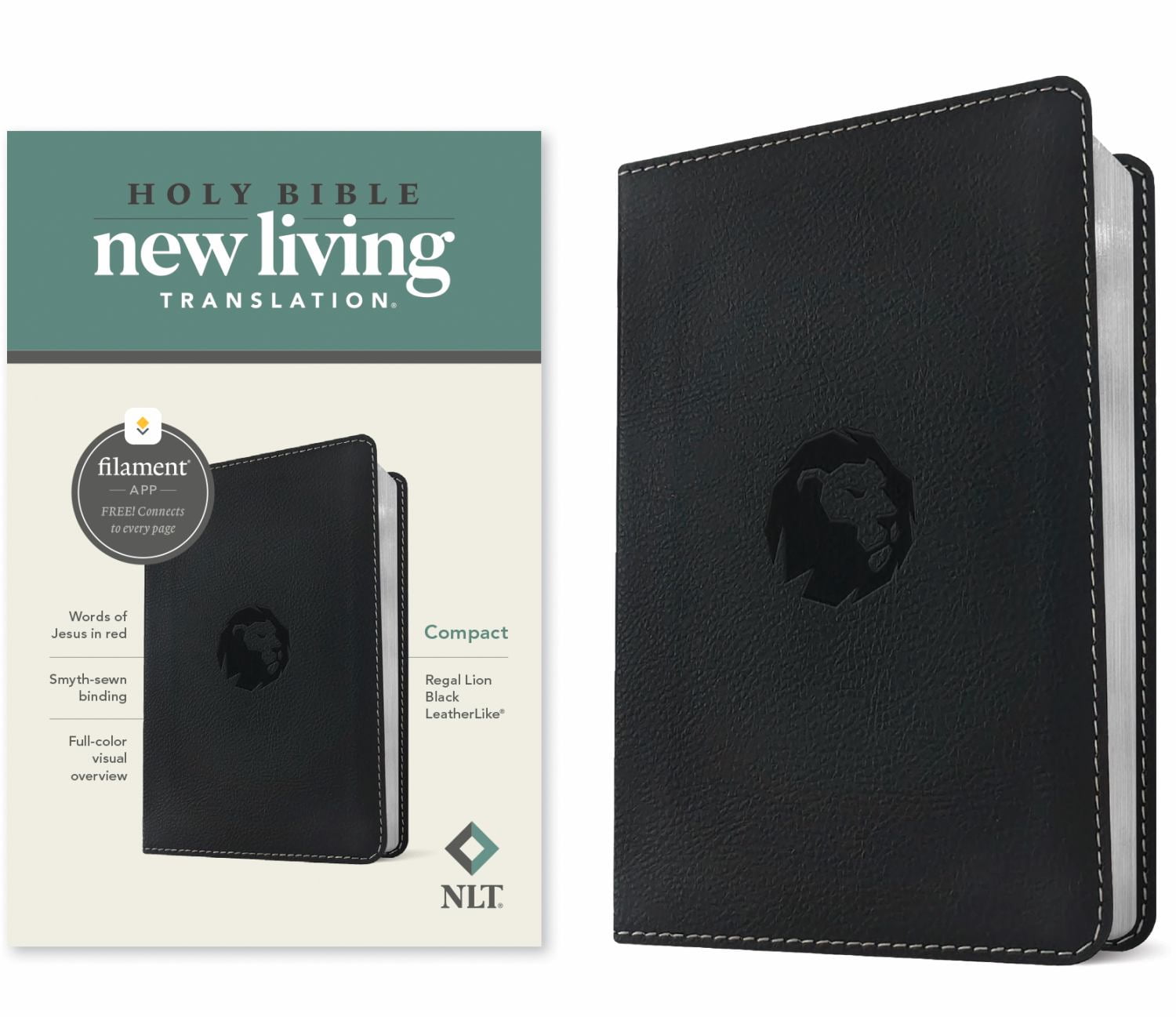 Tyndale NLT Compact Giant Print Zipper Bible, Filament Edition