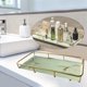 thumbnail image 5 of Bandeja de Almacenamiento Individual, Caja de Almacenamiento, Decoración de , Soporte de Exhibición de Patrón de Mármol de Hierro para Baño, Do rayas doradas Baoblaze bandeja de almacenamiento, 5 of 8