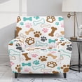 thumbnail image 2 of Renewold Paw Bone White Oversized Recliner Cover Stay in Place Cat Dog Puppy Footprint Lazy Boy Recliner Chair Cover 4 Pieces Washable Reclining Seat Cover for Home Living Room Decor, 2 of 8