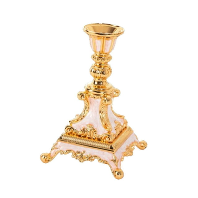 Portavelas, candelabro, adorno, accesorios de fotografía Retro, candelabro de centro de mesa para decoración de chimenea y Bar Oro Blanco