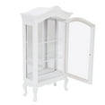 thumbnail image 1 of Casa de muñecas Mini Vitrina de madera blanca de Tres capas transparente para muñecas Nikou, 1 of 9
