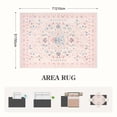 thumbnail image 5 of Wonnitar 5'x 7' Pink Floral Area Rug for Girls Bedroom - Machine Washable Nursery & Kids Room Carpet, Ultra-Thin Non-Slip Soft Rug for Dorm, Playroom, 5 of 12
