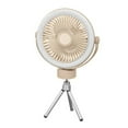 thumbnail image 1 of 2400mah Rechargeable Battery Camping Fan and Portable USB with Lights Operated Tent for Hanging or Tabletop Use Car RV Outdoor Outage, 1 of 7